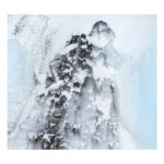 Photo d'art,cascade bleue glacée